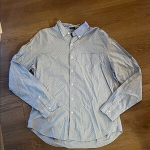 J. Crew Light Blue Polka Dot Dress Shirt